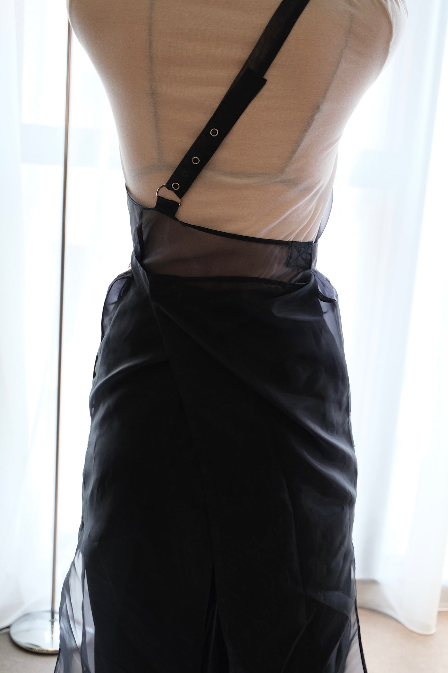 【リニューアル後商品】シースルーエプロン ネイビー